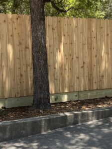 Cedar Fence With Rot Board